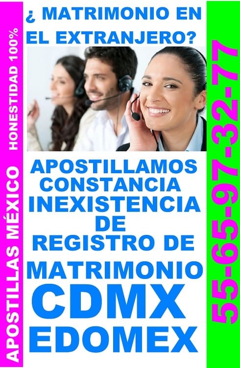 apostillar constancia de solteria de cdmx y estado de mexico edomex